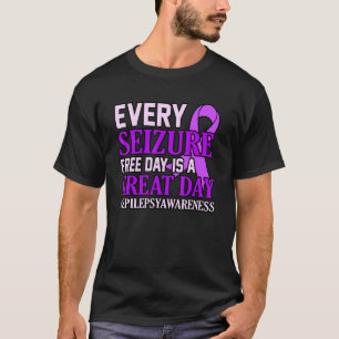 T-shirt Saisie Jour Gratuit Epilepsie Sensibilisation Ribb