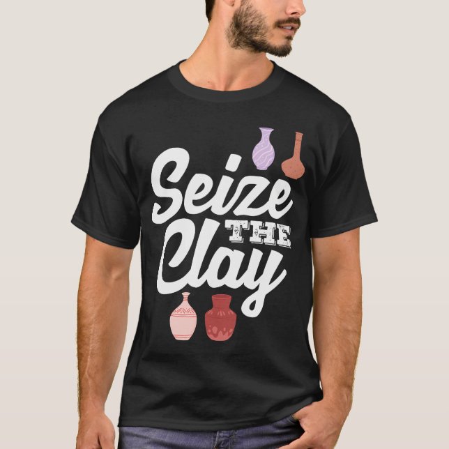 T-shirt Saisir l'expression créative de la poterie en argi (Devant)