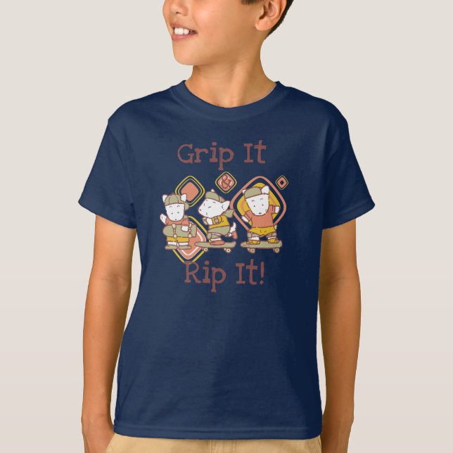 T-shirt Saisissez-le et déchirez-le faisant de la planche  (Devant)