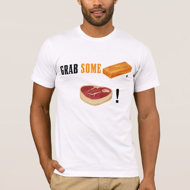 T-shirt Saisissez un certain pin, viande ! (Devant)