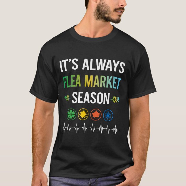 T-shirt Saison amusante Marché aux puces (Devant)