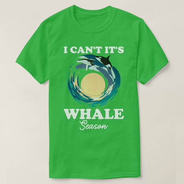 T-shirt Saison baleines drôle Whale Wacther (Design devant)