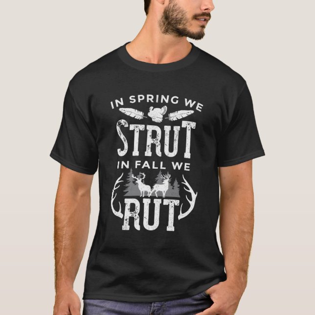 T-shirt Saison Chasse à la dinde Chasse aux cerfs (Devant)