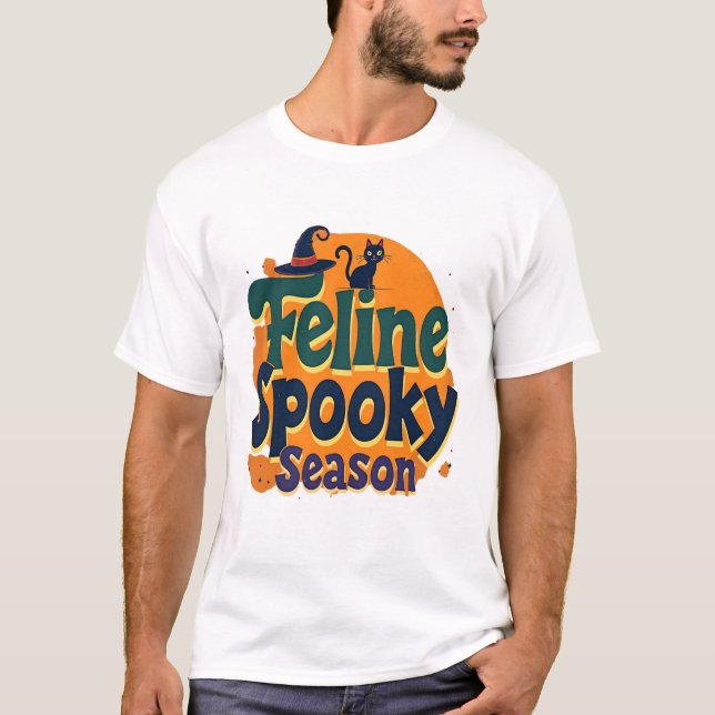 T-shirt Saison Chat Fantomatique (Devant)
