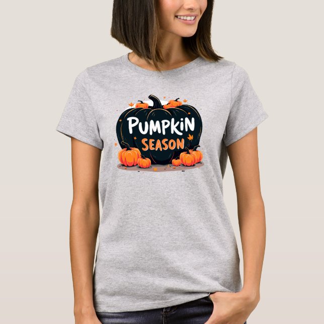 T-shirt Saison citrouille, Jour d'Action de grâce (Devant)