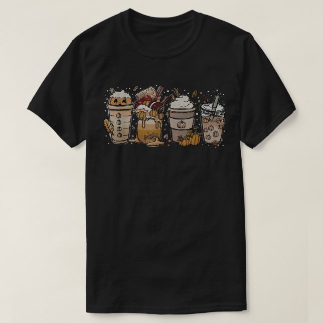 T-shirt Saison d'automne de l'automne de la fin du café ép (Design devant)