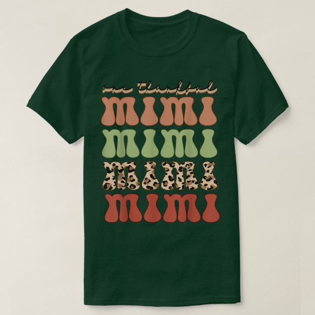 T-shirt Saison d'automne de Leopard Mimi Halloween Thanksg (Design devant)