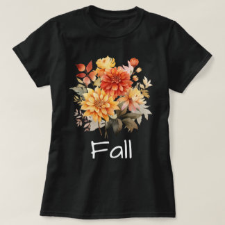 T-shirt Saison d'automne | Feuilles d'automne | Citrouille