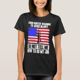 T-shirt Saison de chasse au raton laveur Drapeau USA Avert