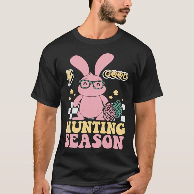 T-shirt Saison de chasse aux oeufs Bunny Kids Adultes Retr (Devant)