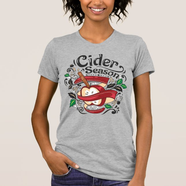 T-shirt Saison de cidre d'Apple, illustration graphique (Devant)