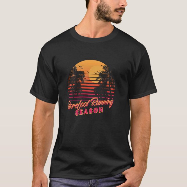 T-shirt Saison de course Barefoot Barefooter Hobby Barefoo (Devant)