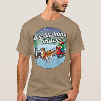 T-shirt Saison De Dormir De Chien Hiver Et De Neige Motone