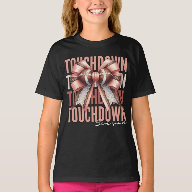T-shirt Saison de football de la bow Touchdown (Devant)