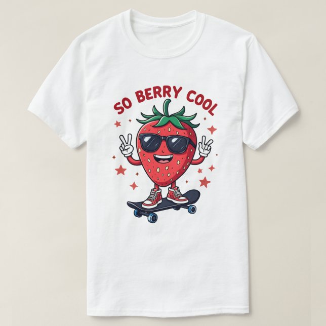 T-shirt Saison de fraises Cool Berry (Design devant)
