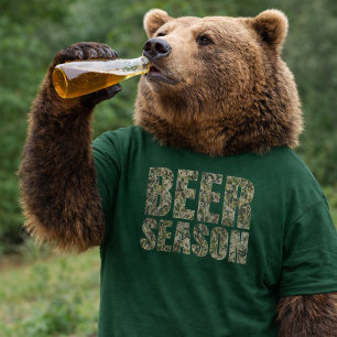 T-shirt Saison De La Bière : Camo Allumé, Bouteilles En Ha