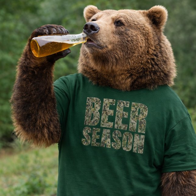 T-shirt Saison De La Bière : Camo Allumé, Bouteilles En Ha (Créateur téléchargé)