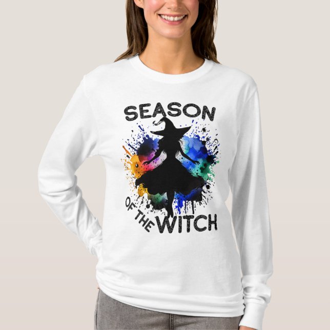 T-shirt Saison de la sorcière, fête d'Halloween (Devant)