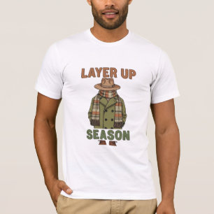 T-shirt Saison de l'habillage en couches - Humour de mode