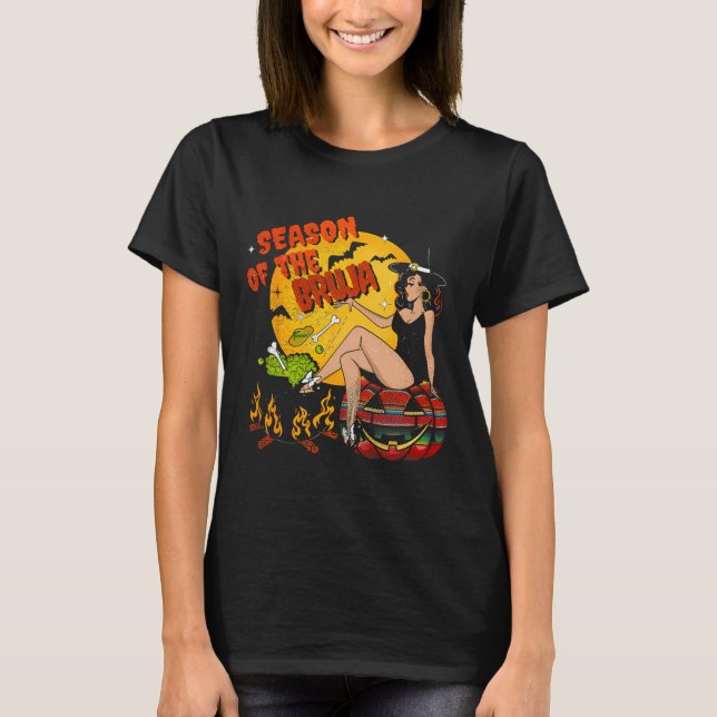 T-shirt Saison De L'Halloween Bruja (Devant)