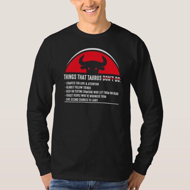 T-shirt Saison de marchandises Taurus SIGNE Zodiaque Astro (Devant)