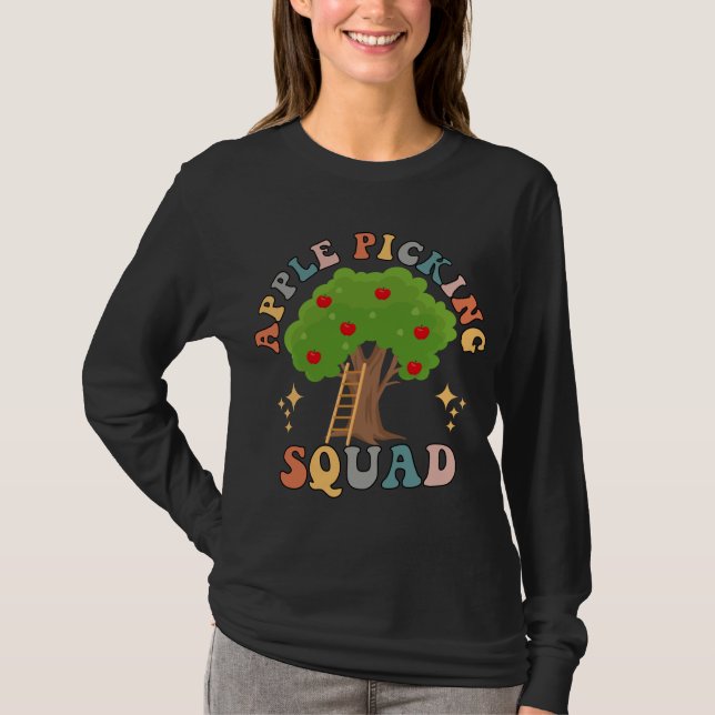 T-shirt Saison de récolte de pomme de cueillette Squad Fun (Devant)