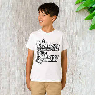 T-shirt Saison de sécurité Motivation noir et blanc