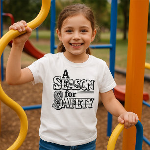 T-shirt Saison de sécurité Motivation noir et blanc