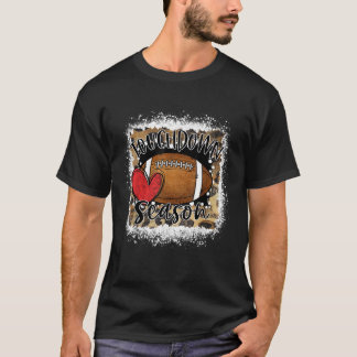 T-shirt Saison de Touchdown Bleu Jeu de léopard Jour Footb