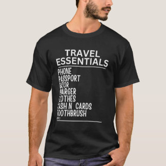 T-shirt Saison De Voyage Drôle Essentials Ne Pas Oublier L