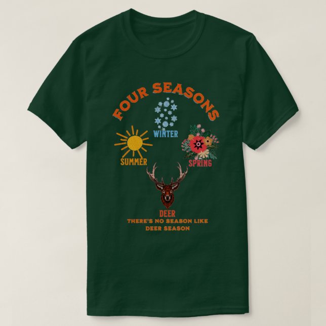T-shirt Saison des Cerfs le meilleur des Quatre Saisons (Design devant)
