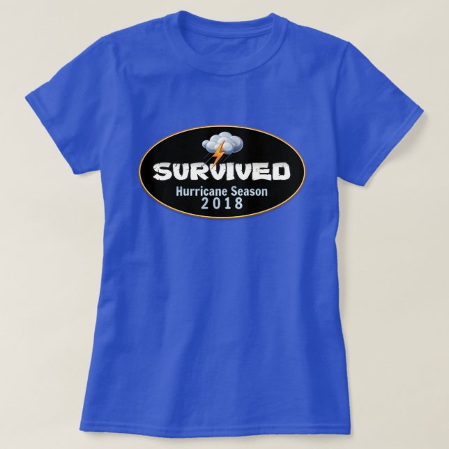 T-shirt saison des ouragans survécue 2018 (Design devant)