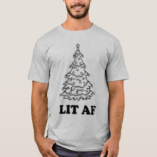 T-shirt Saison des vacances drôle d'AF de Lit de Noël