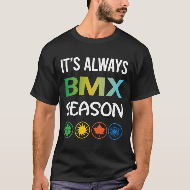 T-shirt Saison drôle BMX (Devant)