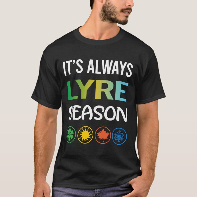 T-shirt Saison drôle Lyre (Devant)