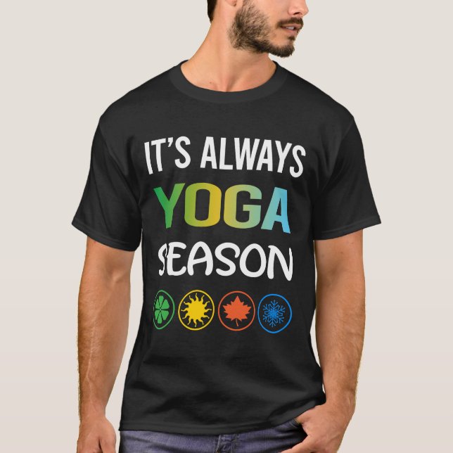 T-shirt Saison drôle Yoga (Devant)