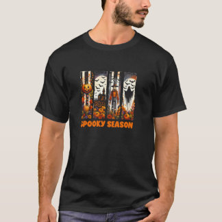 T-shirt Saison éffrayante Brush Strot Halloween Automne P