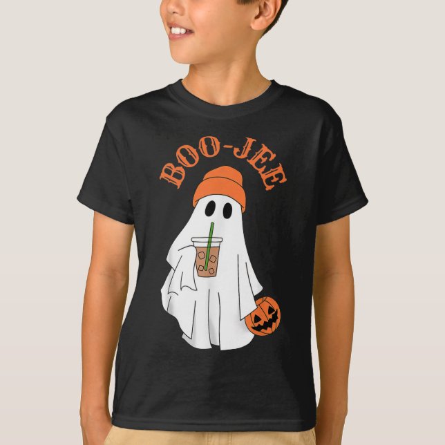 T-shirt Saison éffrayante Cute Boujee Ghost Costume d'Hall (Devant)