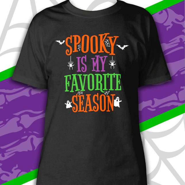 T-shirt Saison éffrayante Fantômes Bats Araignées Hallowee (Créateur téléchargé)
