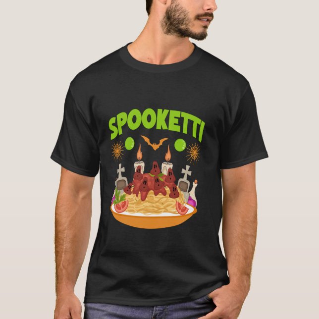 T-shirt Saison éffrayante Halloween Costume Spaghetti Spoo (Devant)
