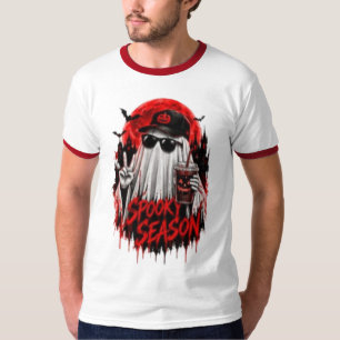 T-shirt Saison effrayante Halloween Fantôme Design gothiqu