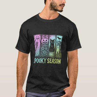 T-shirt Saison éffrayante Retro Halloween Vintage Ghost Ch