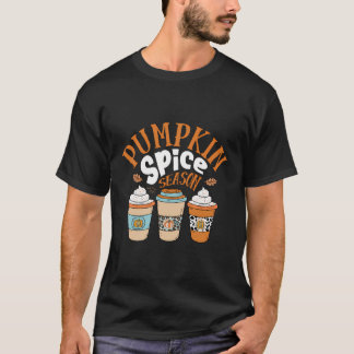 T-shirt Saison épicée citrouille Automne Café Latte Funn