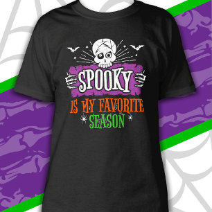 T-shirt Saison Flippante Squelette de Bats Heureux Hallowe