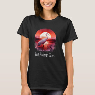 T-shirt Saison Grue Blanche Port Aransas Texas Birding E