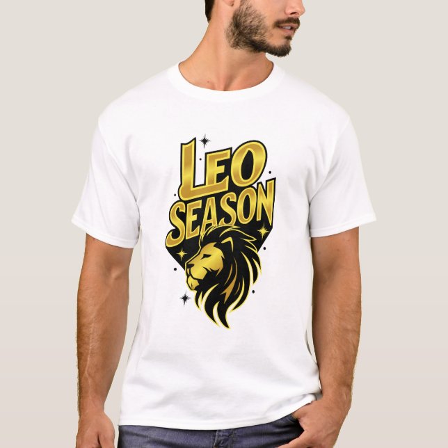 T-shirt Saison Leo Astrologie Fierté Zodiac Lion (Devant)