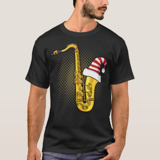 T-shirt Saison Noël du saxophone de père Noël