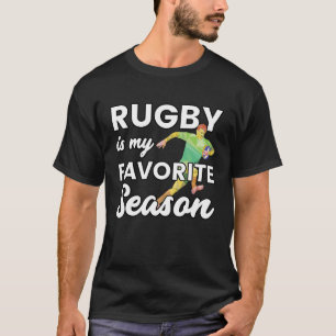 T-shirt Saison préférée de rugby Joueur de plaisir entraîn