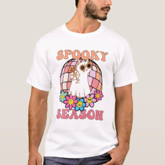 T-shirt Saison Super Ghost Cat Retro