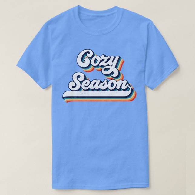 T-shirt Saison vintage Retro Cosy (Design devant)